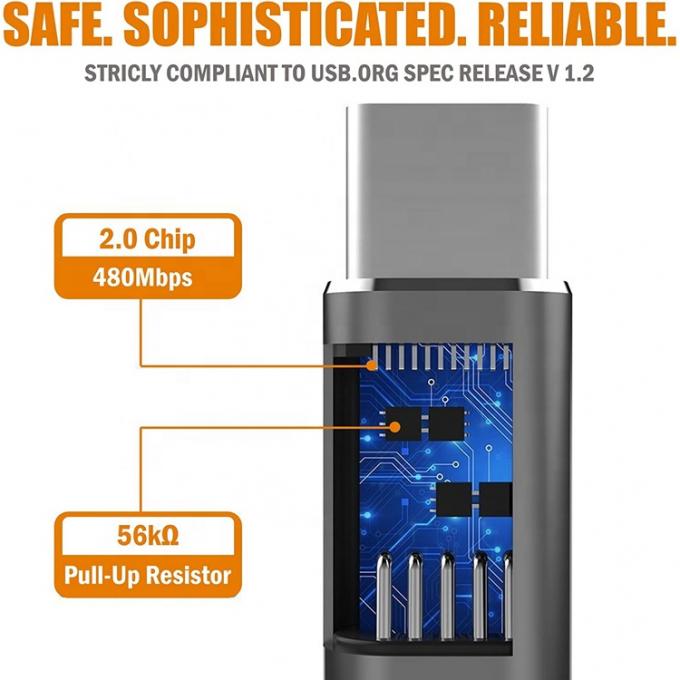 Plug and Play Metal Shell Micro USB Vrouwelijke naar Type C Man OTG Converter Adapter 2