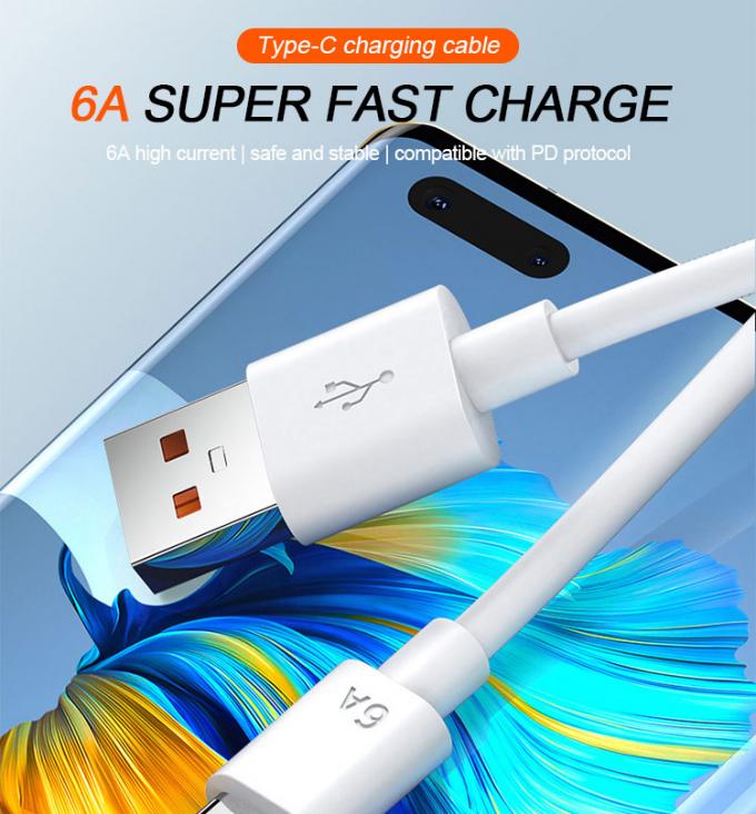 Supersnel opladen 6A type C USB-gebruikerstapel voor mobiele telefoons 0