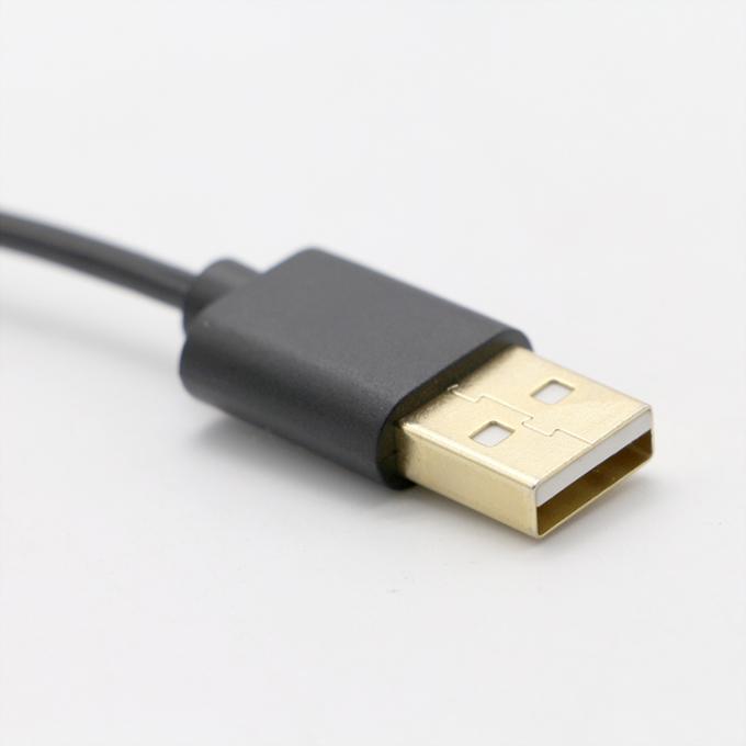 Op maat gemaakte 3M Gold Connectors Fast Charging Spring Coiled USB Type C Data Charger Cable 2