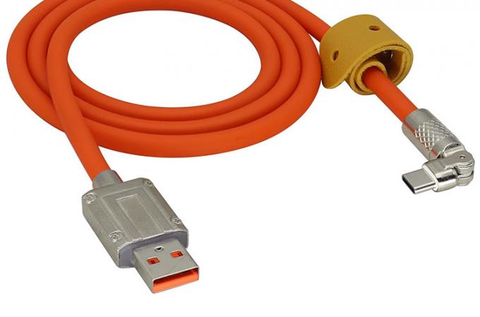 180 graden roterende snelle oplaad 120w 6A siliconen micro USB type C kabel voor Android mobiele telefoon 5