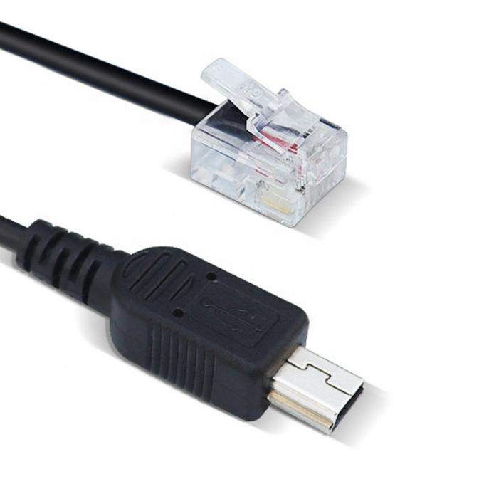 Custom Assembly Mini B 5p USB naar RJ9 RJ11 kabel 4