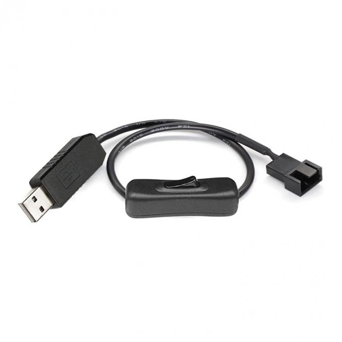 12V Step UP Boost USB naar 3 pin 4 pin PWM PC Fan ON OFF Switch Power Adapter Cable 0