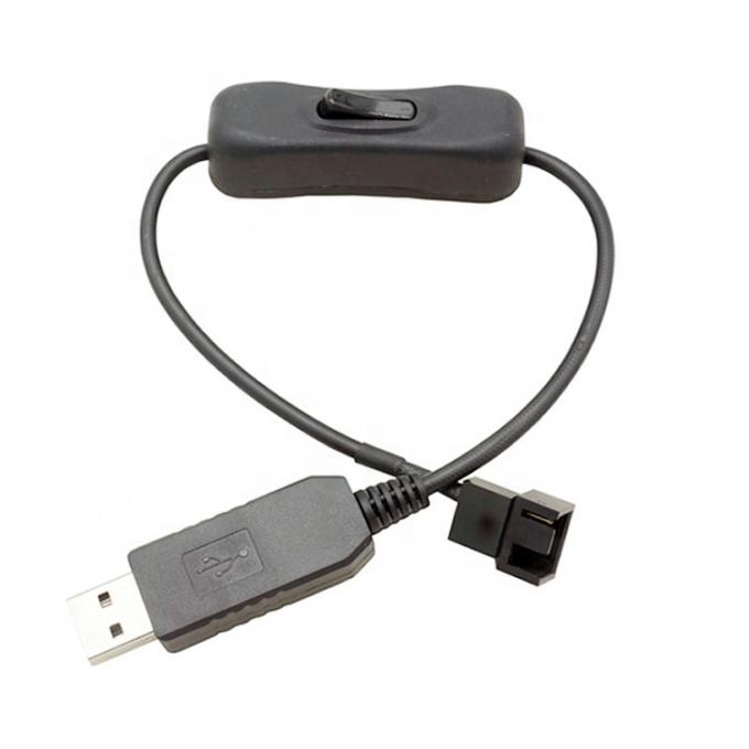 12V Step UP Boost USB naar 3 pin 4 pin PWM PC Fan ON OFF Switch Power Adapter Cable 4
