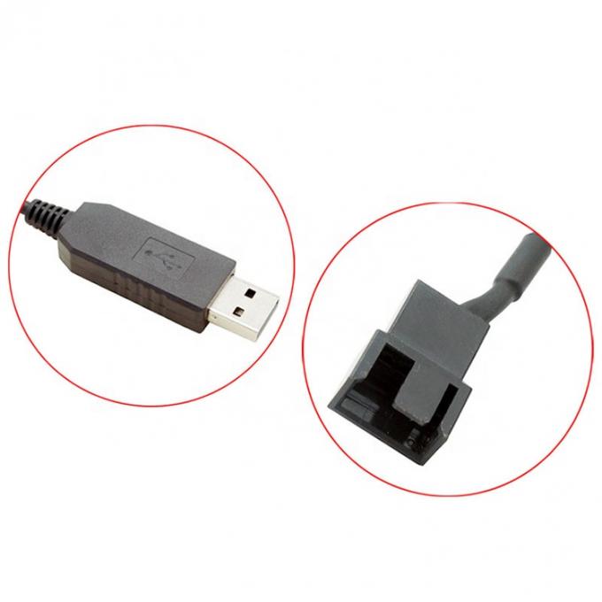 12V Step UP Boost USB naar 3 pin 4 pin PWM PC Fan ON OFF Switch Power Adapter Cable 3