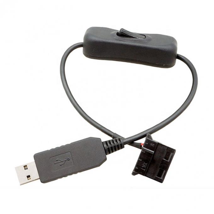 12V Step UP Boost USB naar 3 pin 4 pin PWM PC Fan ON OFF Switch Power Adapter Cable 6