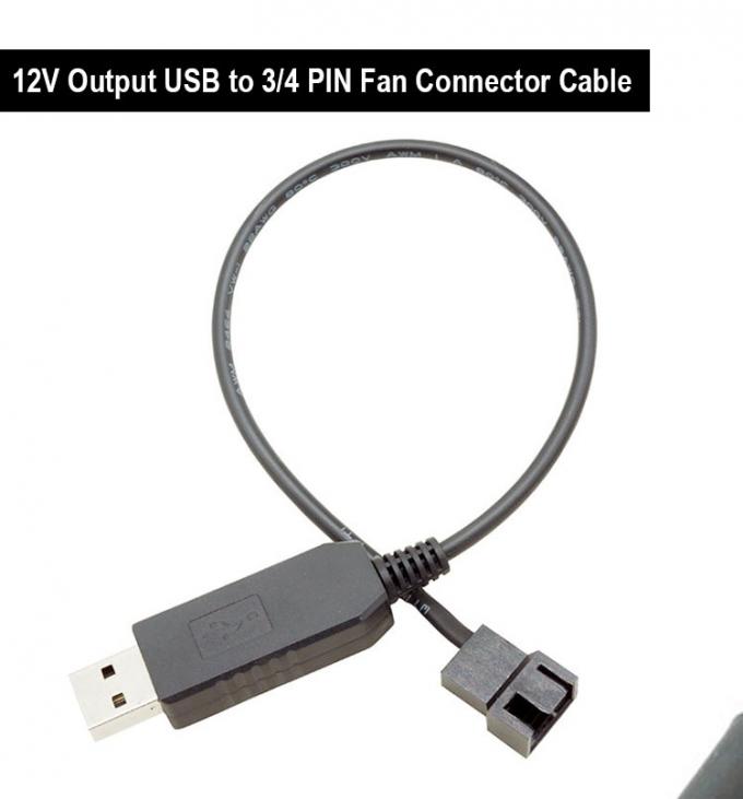 USB 5V tot 12V Spanning Stap omhoog 3 pin en 4 pin PC Fan Power Adapter Kabel 0