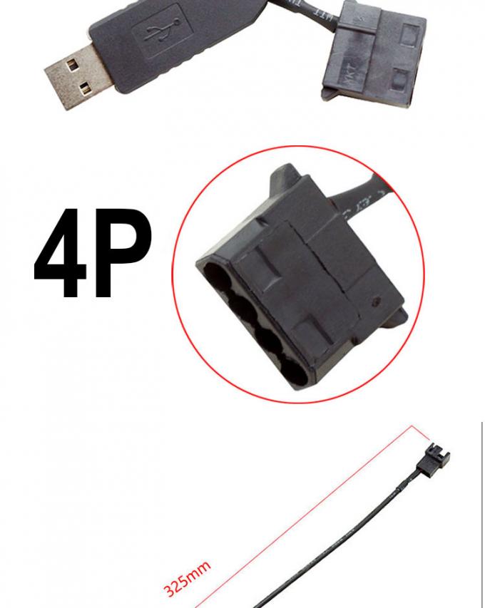 USB 5V tot 12V Spanning Stap omhoog 3 pin en 4 pin PC Fan Power Adapter Kabel 2