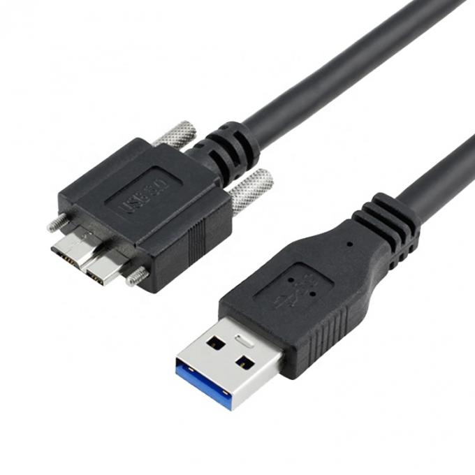 High Speed 5Gbps Schroefpaneel Mount Micro B USB 3.0 Verlengkabel 3