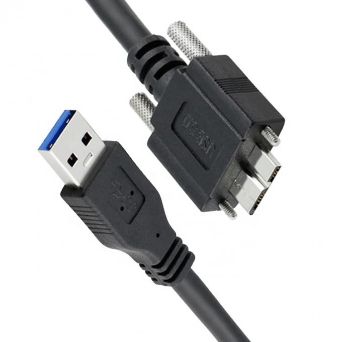 High Speed 5Gbps Schroefpaneel Mount Micro B USB 3.0 Verlengkabel 4