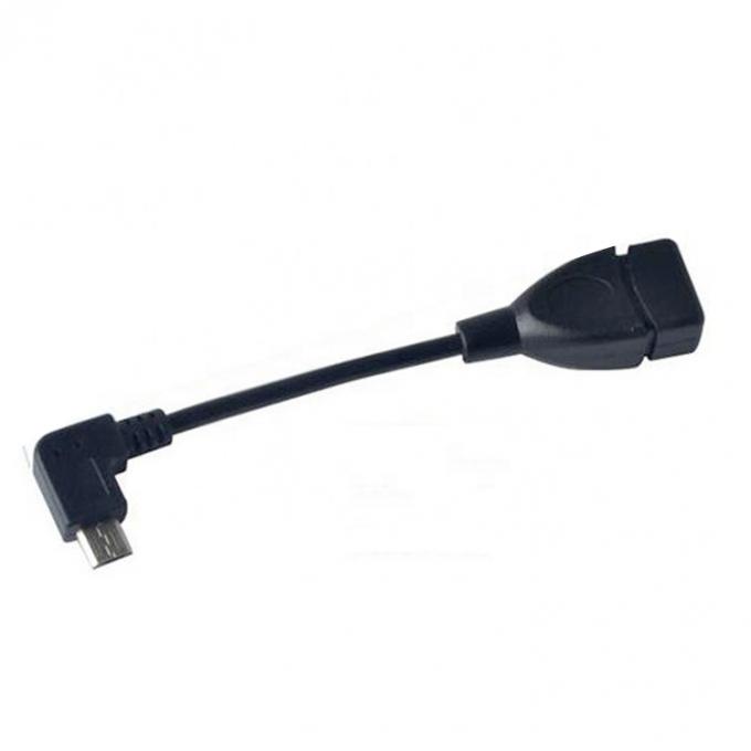 90 graden hoek Micro B naar USB Type A Vrouwelijke OTG-adapterkabel 4