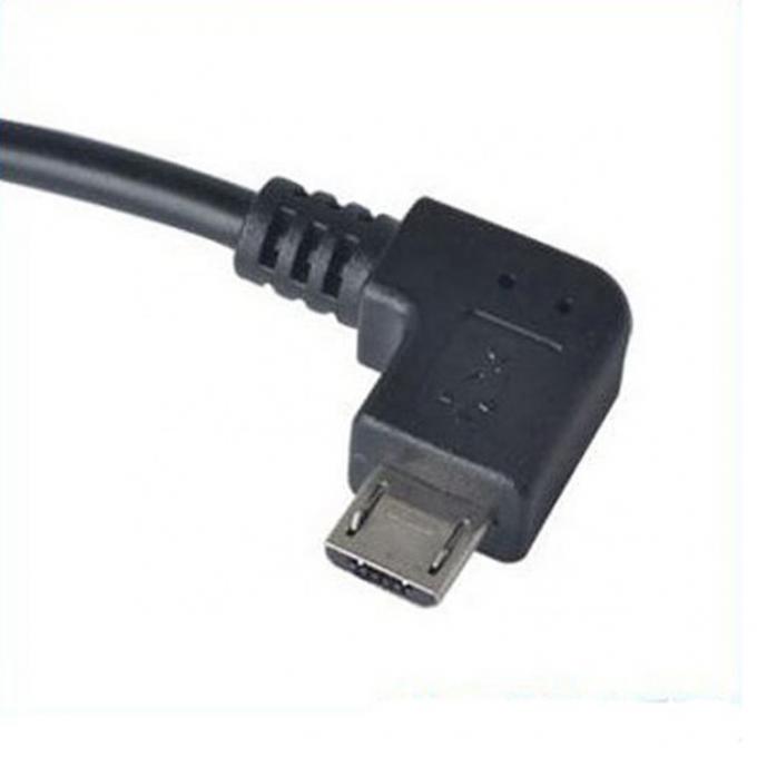 90 graden hoek Micro B naar USB Type A Vrouwelijke OTG-adapterkabel 3