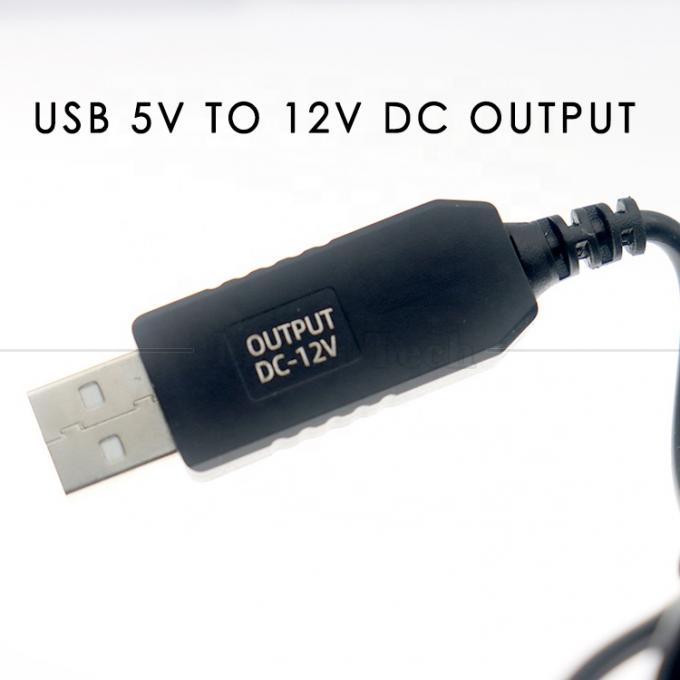 12V Booster USB 5V tot 12V 90 graden hoek 5.5x2.1 mm Jack kabel voor Wifi Router 4