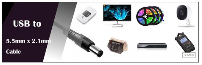 Hoogwaardige 1m Power Step Up Charger 5.5x2.1 mm DC 5V tot 12V Wifi Router USB-stroomkabel 2