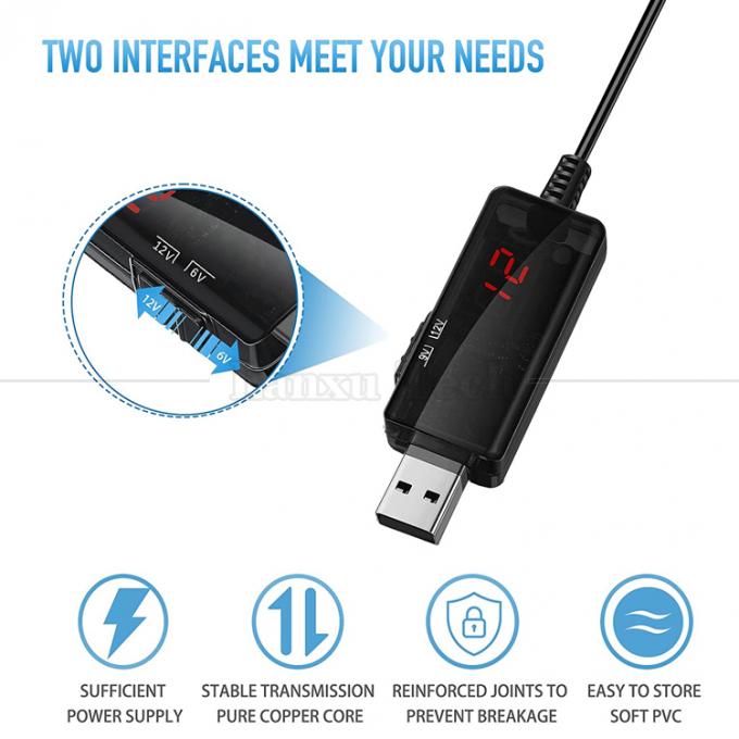 1m Drok 5V USB om 9V 12V Step Up Multi Output DC Converter Cable voor Router Modem te versterken 4