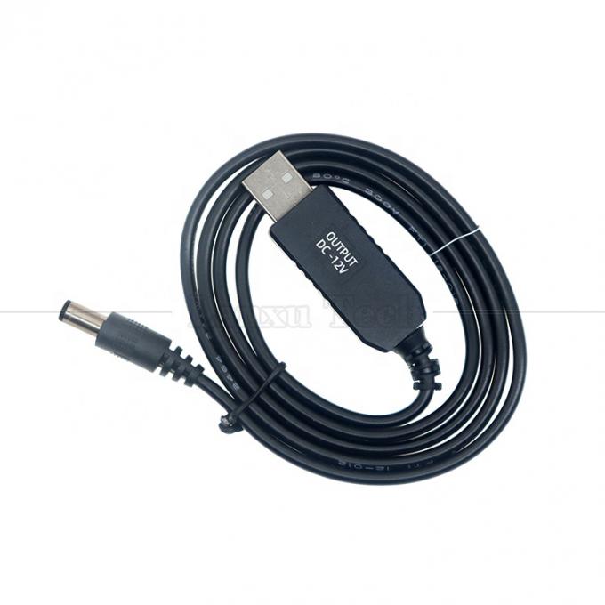 Hoogwaardige 1m Power Step Up Charger 5.5x2.1 mm DC 5V tot 12V Wifi Router USB-stroomkabel 5