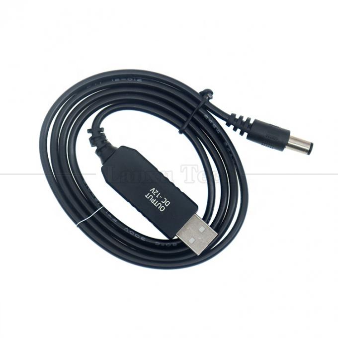 Hoogwaardige 1m Power Step Up Charger 5.5x2.1 mm DC 5V tot 12V Wifi Router USB-stroomkabel 6