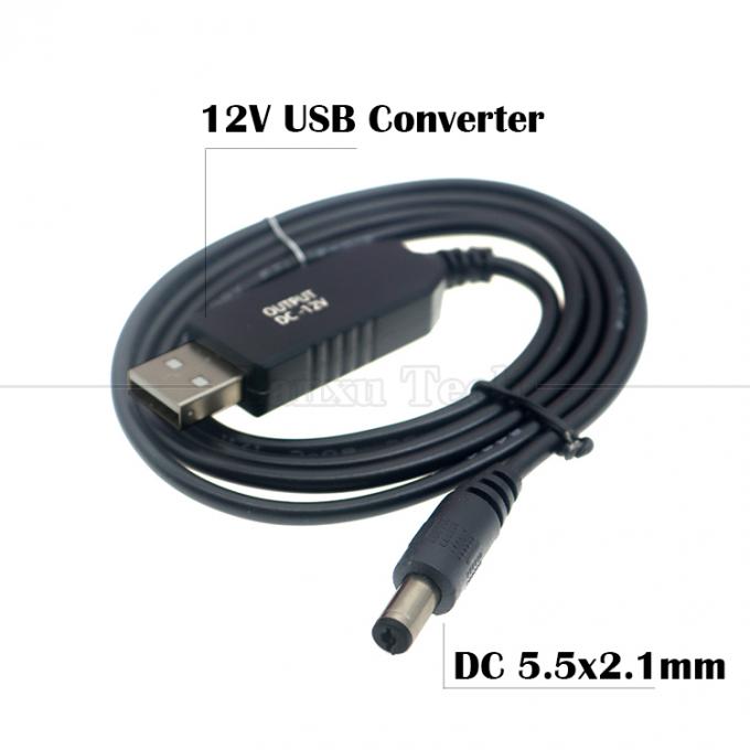Voorraad 1M Wifi Router Spanning Set Up Charger 5.5x2.1 mm DC 5V tot 12V Power USB Router kabel 4