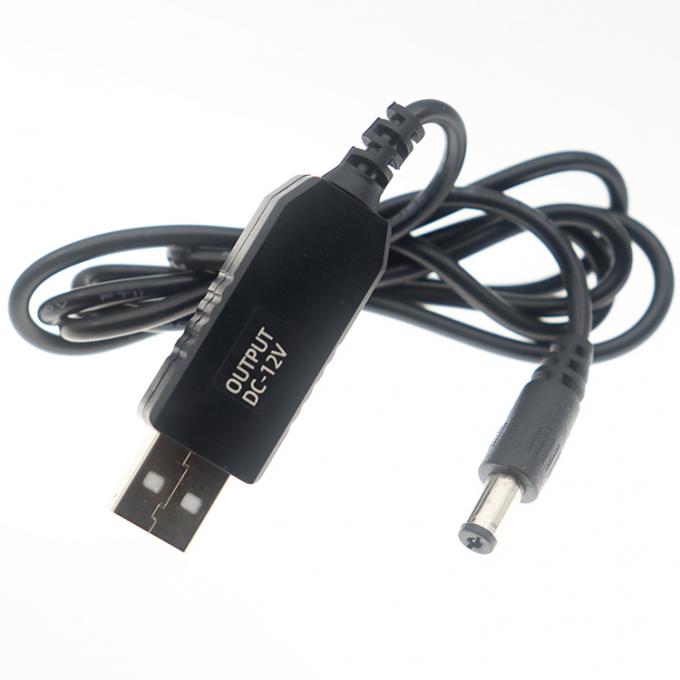 Hoog compatibel 1m Step Up Booster Charger Power 5.5x2.1 mm DC 5V tot 12V USB kabel voor Wifi Router 4