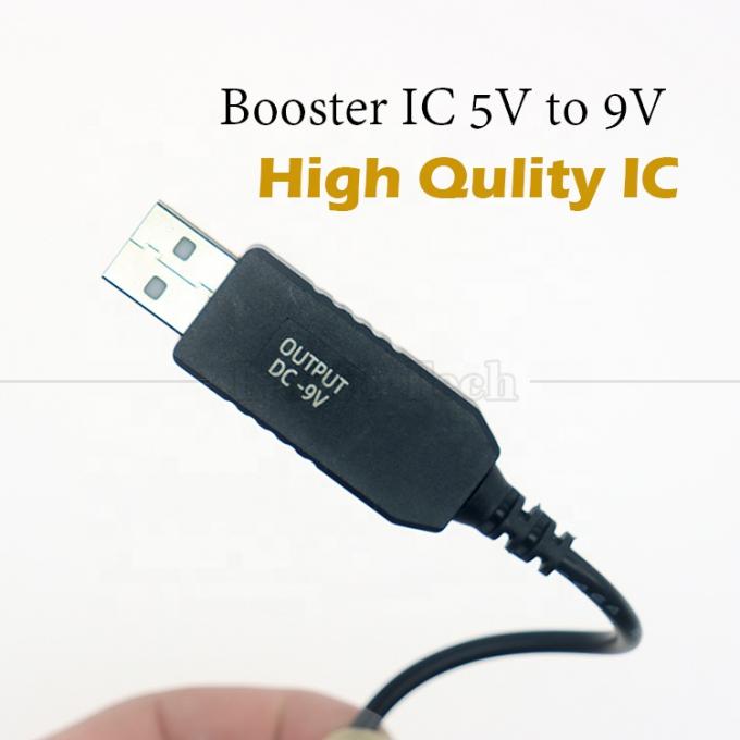 High Quality Booster 5V USB naar 9V DC 5.5x2.1mm Step Up Converter Power Charger Cable voor Wifi Router Modem 2