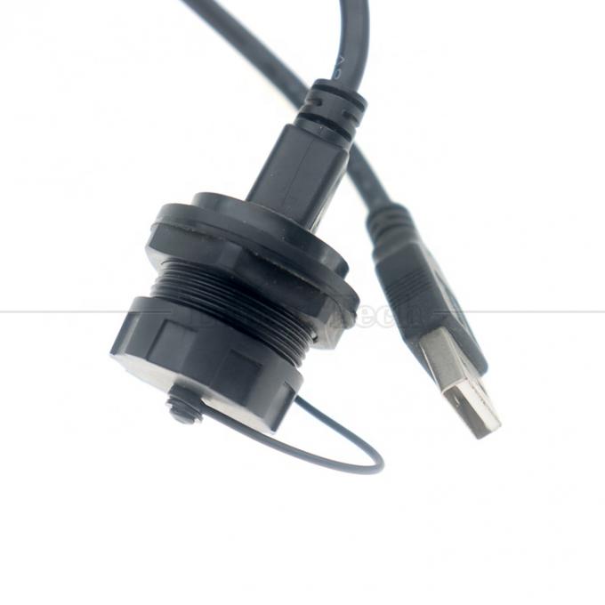 Waterdicht mannelijk-tot-vrouwelijk paneelmontage USB-type A-poortverbindingsverlengkabel 3