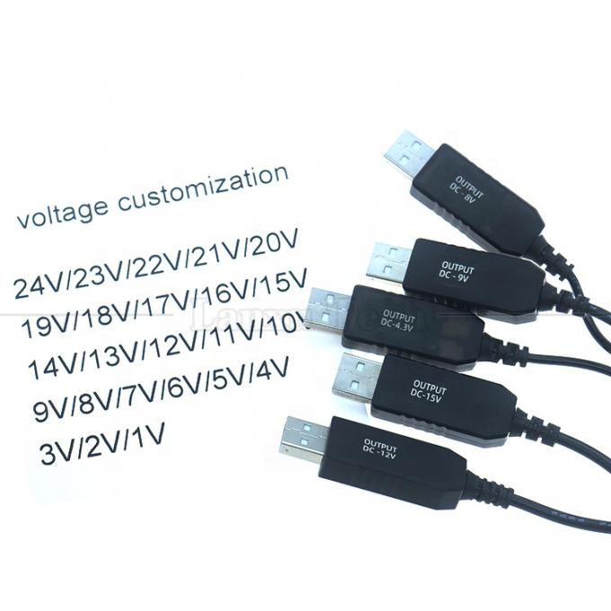 Op maat gemaakte Spanning 15V 12V 10V 9V 4V 3V USB naar DC Micro Type C oplaadkabel voor Router Camera Led Light Walkie Talkie GPS 1