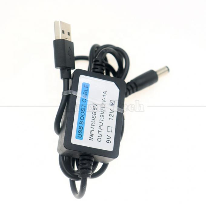 Hoogwaardige 5V tot 9V 12V 1A USB tot DC 5.5x2.1mm Wifi Router Booster Converter Cable 4