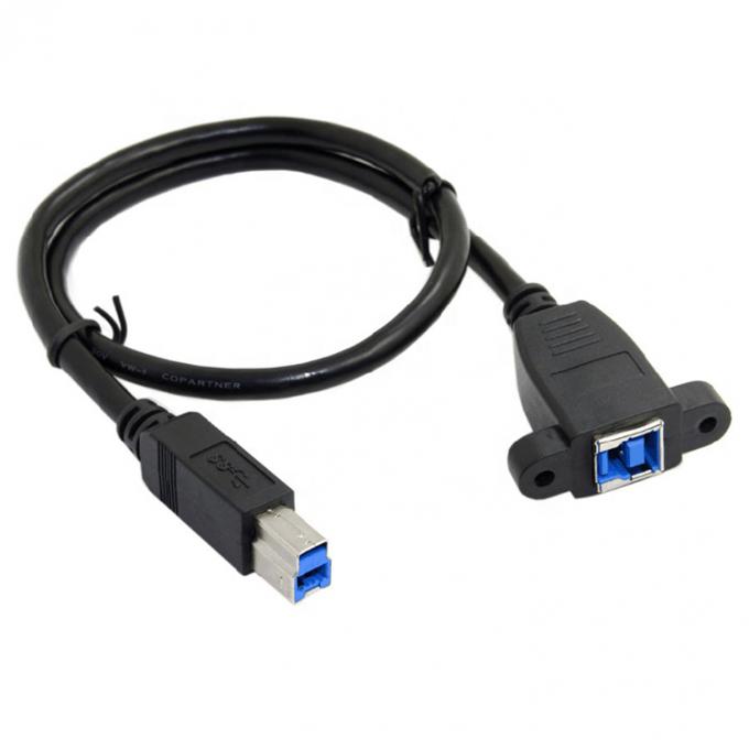 Schroefvergrendelingsstaaf Man tot Vrouwelijk Panel Mount USB 3.0 Type B Printer Extension Cable 1