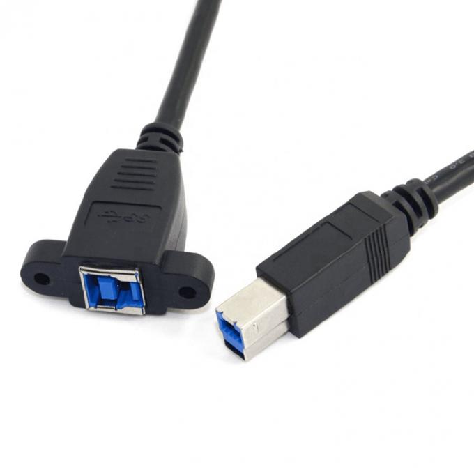 Schroefvergrendelingsstaaf Man tot Vrouwelijk Panel Mount USB 3.0 Type B Printer Extension Cable 2