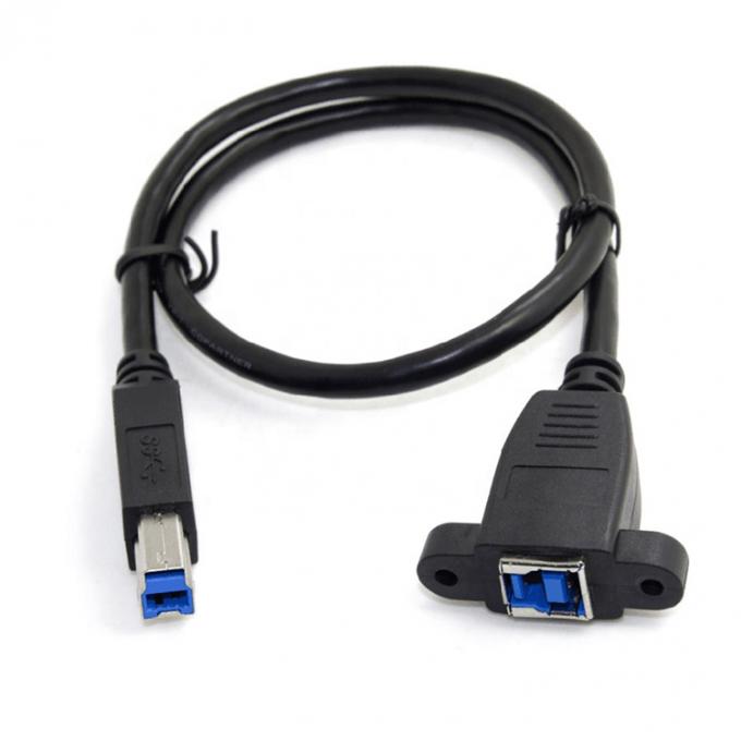 Schroefvergrendelingsstaaf Man tot Vrouwelijk Panel Mount USB 3.0 Type B Printer Extension Cable 3