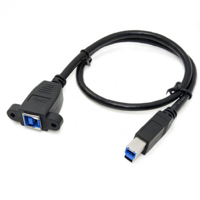 Schroefvergrendelingsstaaf Man tot Vrouwelijk Panel Mount USB 3.0 Type B Printer Extension Cable 6