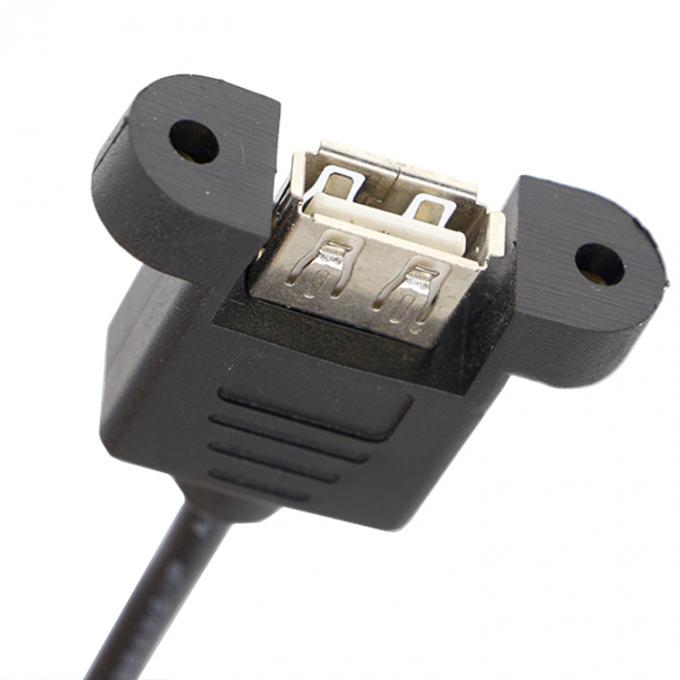 Schroefvergrendeling van mannelijk naar vrouwelijk paneelmontage USB-verlengkabel 2