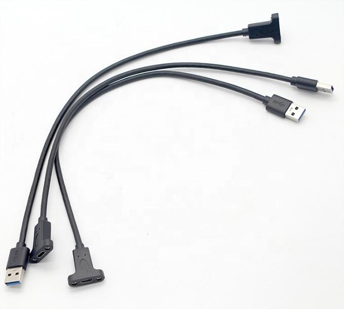 Persoonlijke schroefvergrendelingsstaaf USB 3.0 Mannelijk naar USB Type C 3.1 Vrouwelijke verlengkabel 1