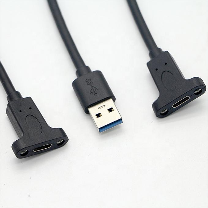 Persoonlijke schroefvergrendelingsstaaf USB 3.0 Mannelijk naar USB Type C 3.1 Vrouwelijke verlengkabel 5