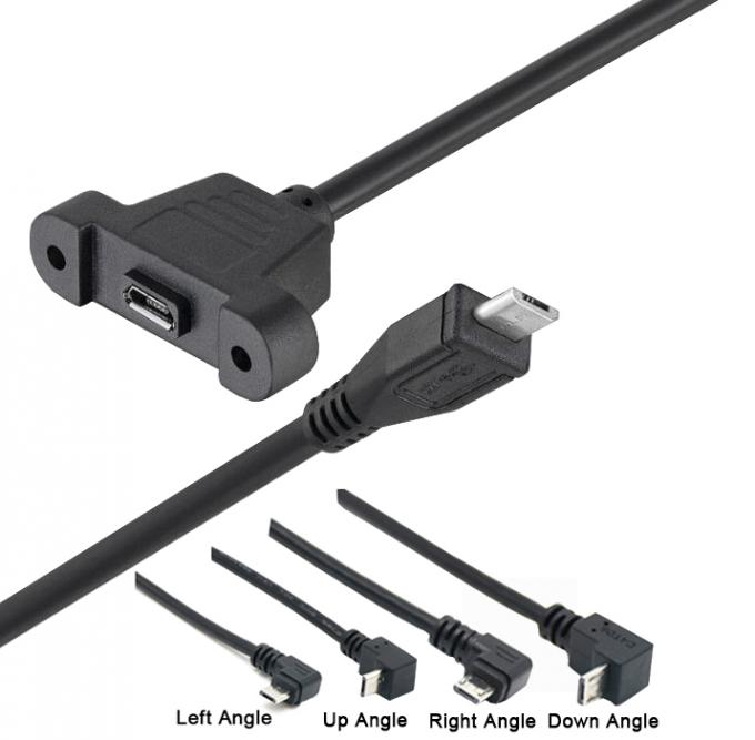 Schroefvergrendeling Micro Type C RJ45 Ethernet Mannelijk Vrouwelijk USB-paneel Montage kabel 8