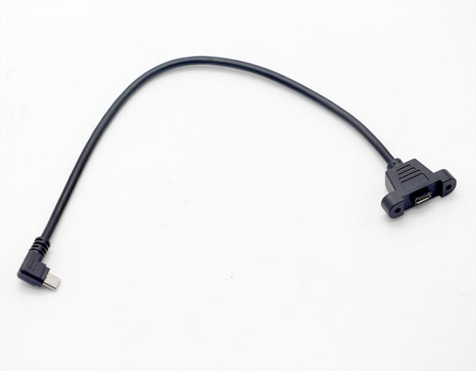 CUSTOM 0.3M 1M 90 graden opwaarts naar beneden links-rechtshoek schroef micro paneel montage USB-verlengkabel 1