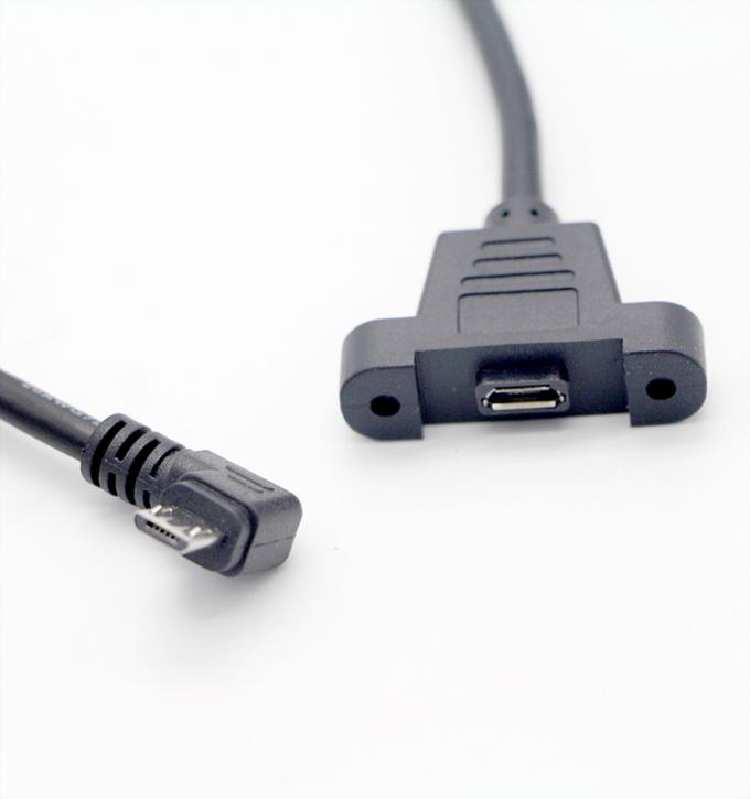 CUSTOM 0.3M 1M 90 graden opwaarts naar beneden links-rechtshoek schroef micro paneel montage USB-verlengkabel 4