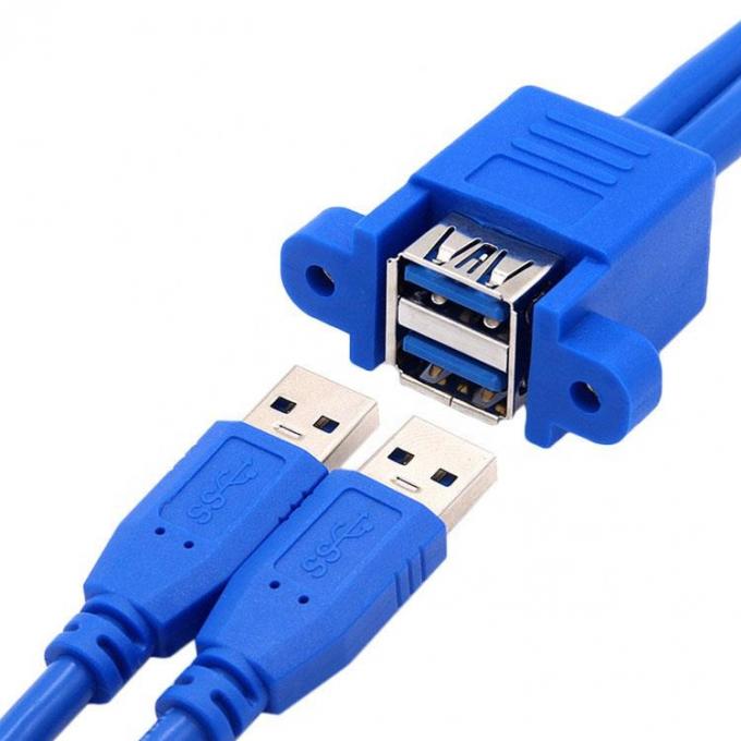 Dual Type A mannelijk naar vrouwelijk USB 3.0 verlengkabel 1