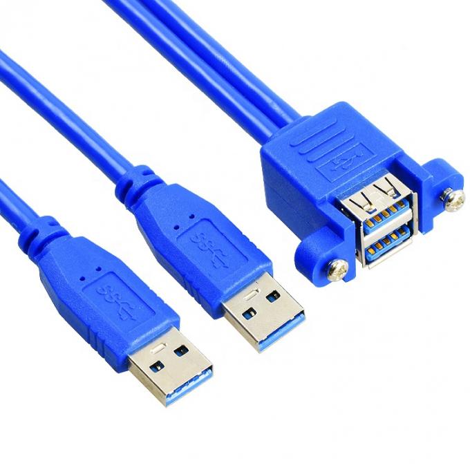 Dual Type A mannelijk naar vrouwelijk USB 3.0 verlengkabel 2