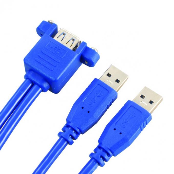 Dual Type A mannelijk naar vrouwelijk USB 3.0 verlengkabel 4