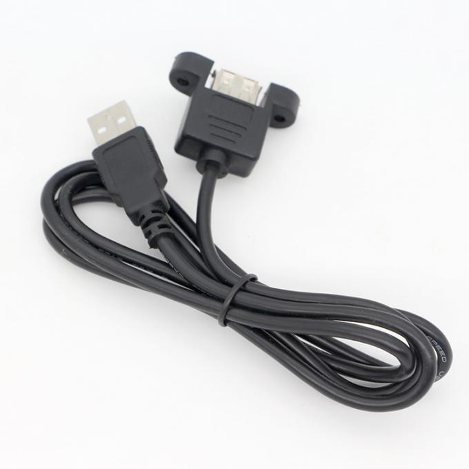 1ft 3ft 10ft Schroef vergrendeling stud Man tot Vrouwe Panel Mount USB 2.0 Type A verlengkabel 4