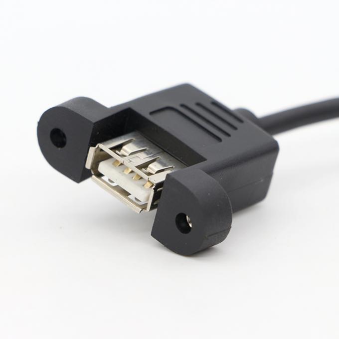 1ft 3ft 10ft Schroef vergrendeling stud Man tot Vrouwe Panel Mount USB 2.0 Type A verlengkabel 2