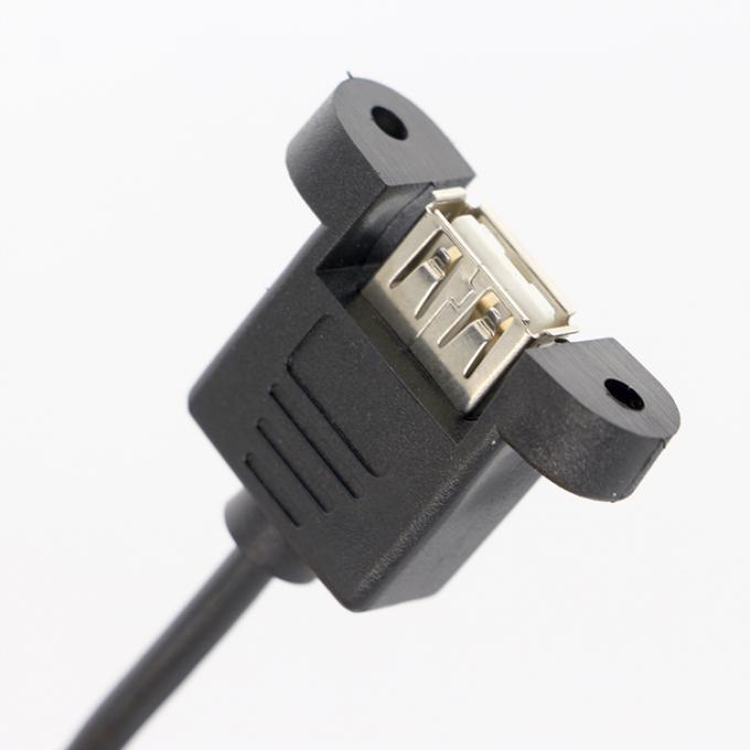 1ft 3ft 10ft Schroef vergrendeling stud Man tot Vrouwe Panel Mount USB 2.0 Type A verlengkabel 3