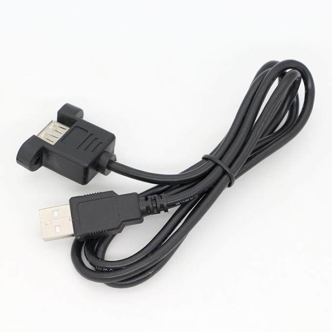 1ft 3ft 10ft Schroef vergrendeling stud Man tot Vrouwe Panel Mount USB 2.0 Type A verlengkabel 5