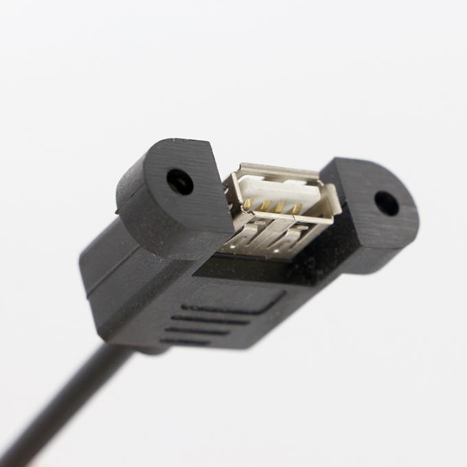 Op maat gemaakte schroefvergrendelingsstaaf 1M 2M Panel Mount Vrouwelijke USB Een mannelijke naar Dupont Connector Cable 2