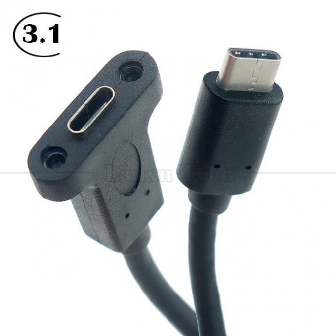 10 Gbps 0,3 m 1 m Man tot vrouw Type C 3.1 Panel Mount Schroef slotgat USB-verlengkabel 8