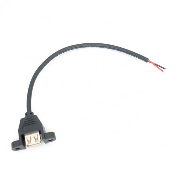 Op maat gemaakte panel Mount USB Type A Vrouwelijke om te openen Bare End draden Kabel 4