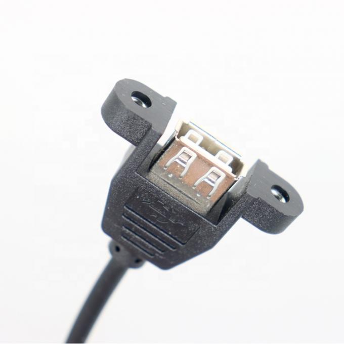 Op maat gemaakte panel Mount USB Type A Vrouwelijke om te openen Bare End draden Kabel 2