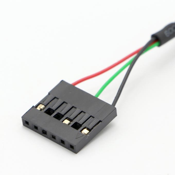 1M 2M 3M Snap in USB Socket Panel Mount Cable met 6 draden Dupont Terminal 4