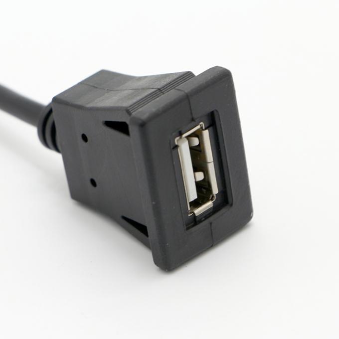 1M 2M 3M Snap in USB Socket Panel Mount Cable met 6 draden Dupont Terminal 3