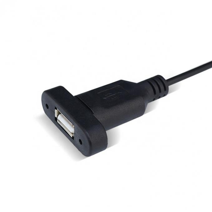Custom Panel Mount USB A Vrouwelijke tot blote draad Tinned Open End Cable 2